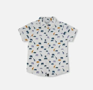 Deux Par Deux Jungle Friends Poplin Shirt