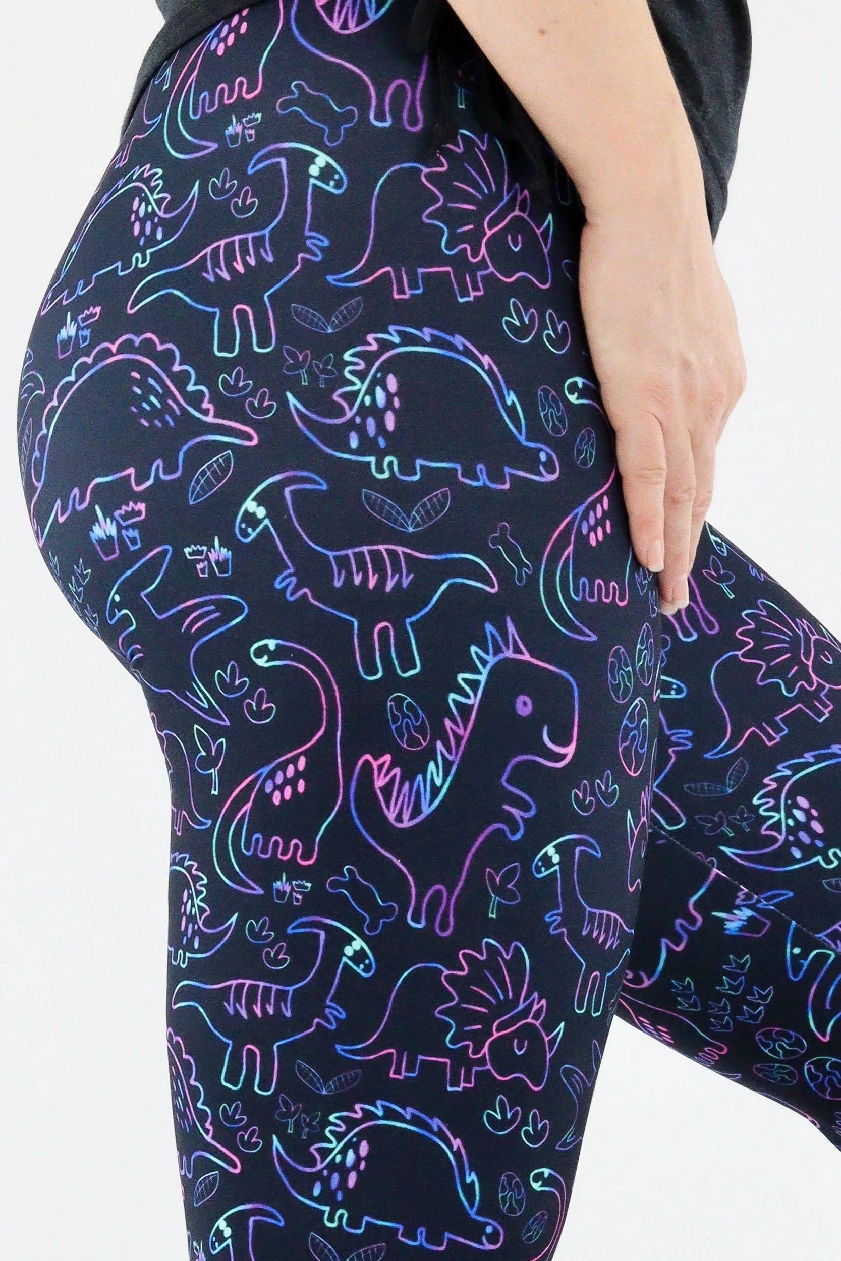 Dinosaur Party - Casual Capri Leggings