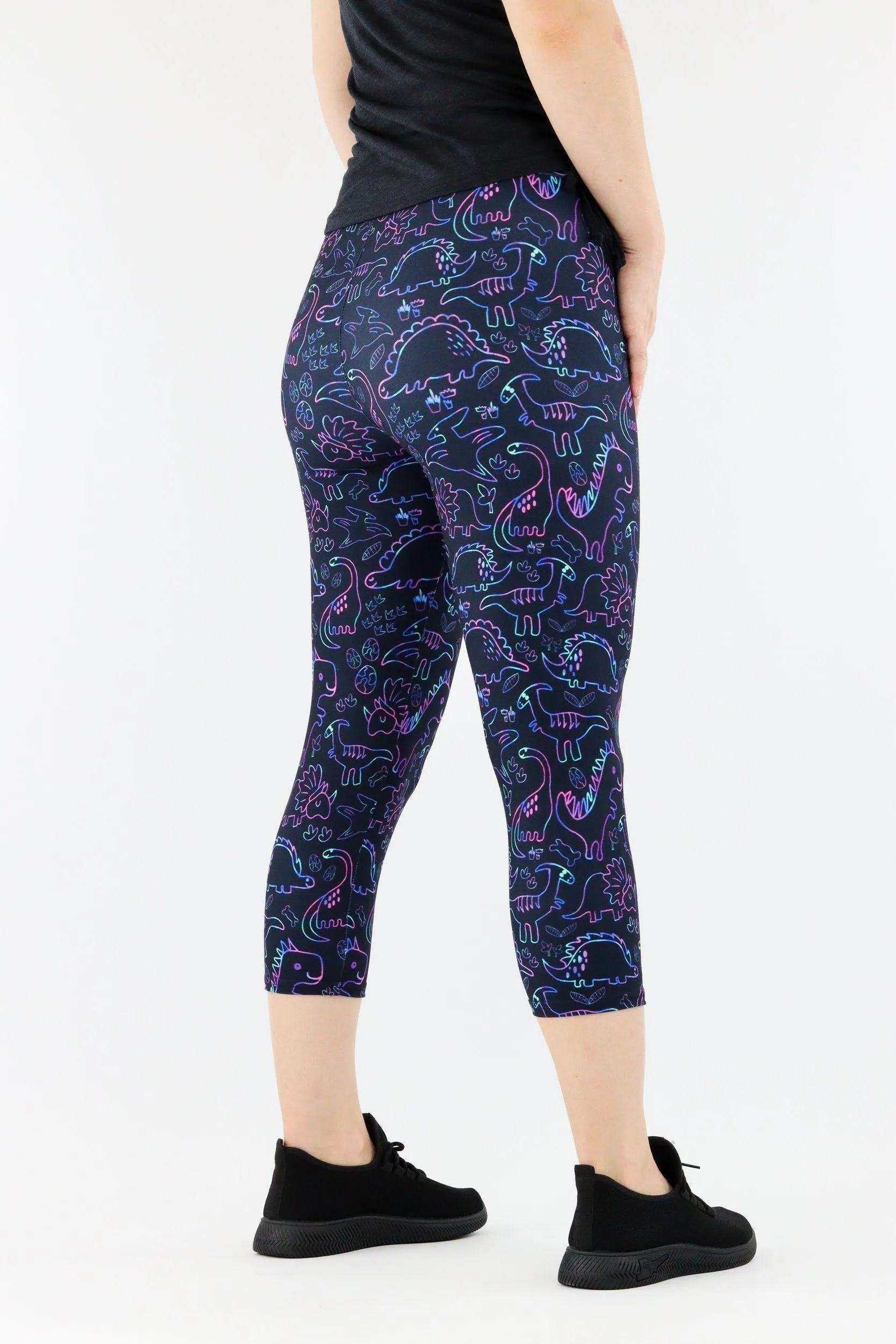 Dinosaur Party - Casual Capri Leggings