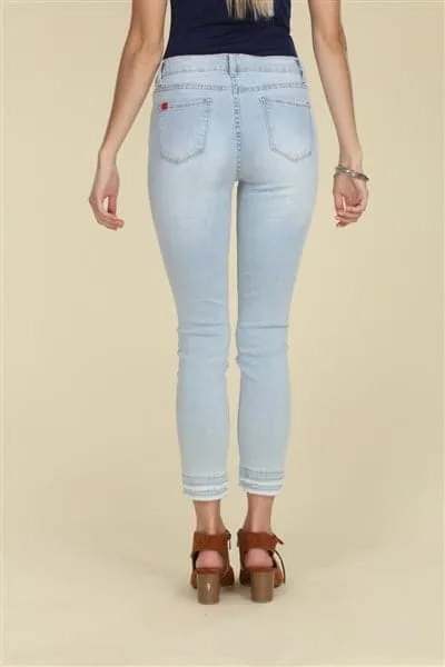 Double Frayed Hem Detail Skinny Jeans - Pack of 12