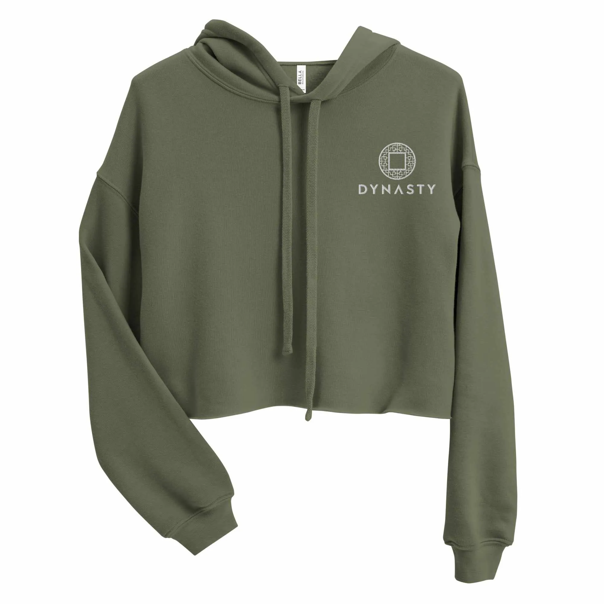 Dynasty Emblem Embroidered Women's Crop Hoodie