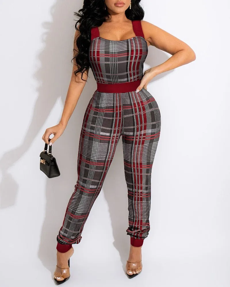 Elastic High Casual Jumpsuit