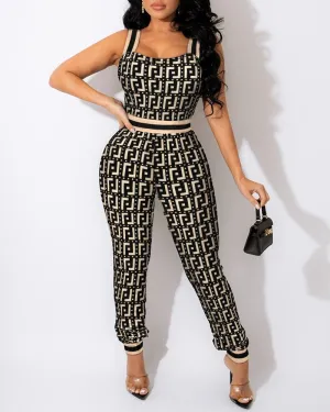 Elastic High Casual Jumpsuit