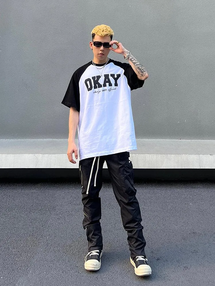 Elastic Waist Zipper Cargo Pants