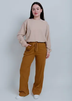 Eleanor Drawstring Pants - Pale Brown
