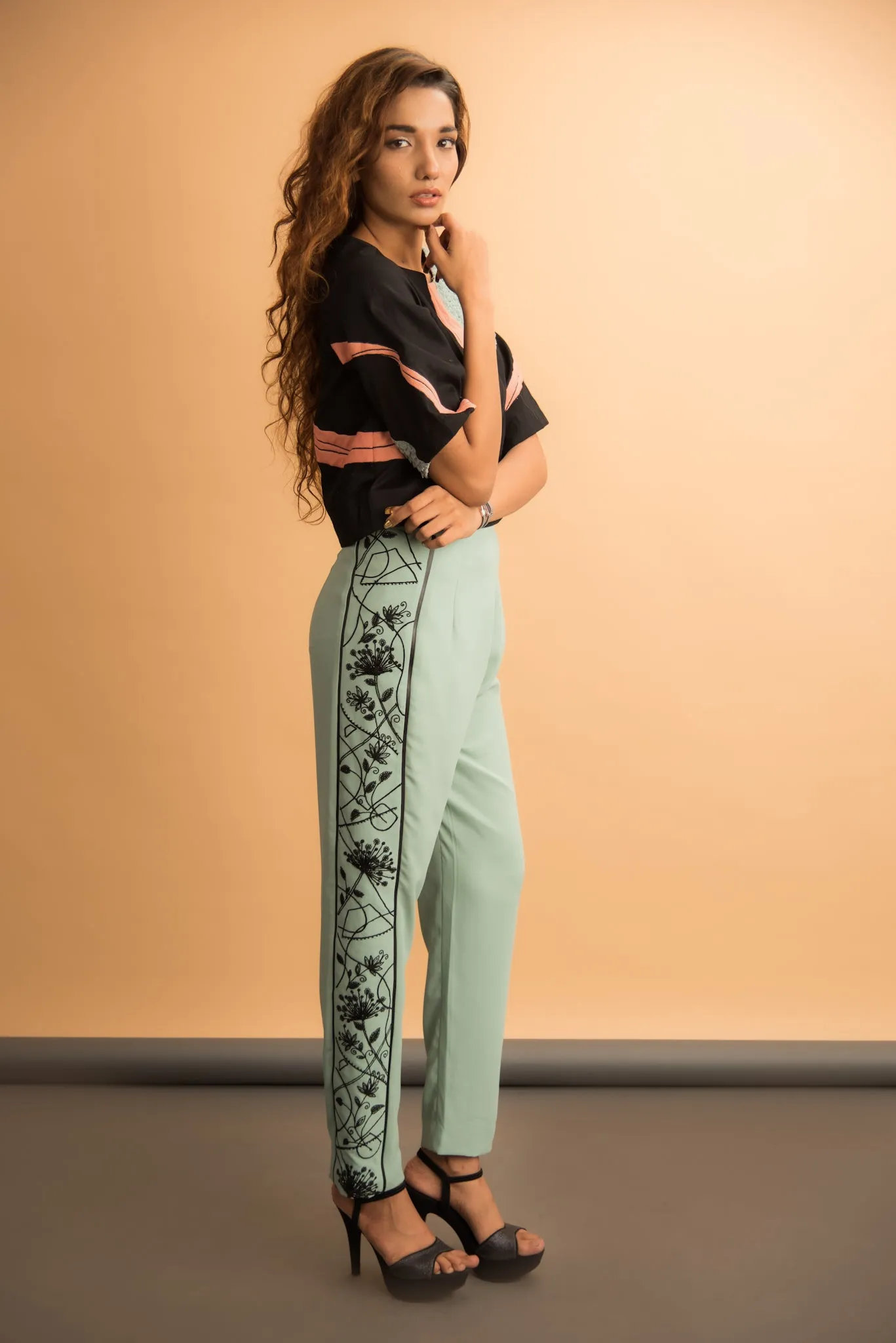 Emb Crop Top