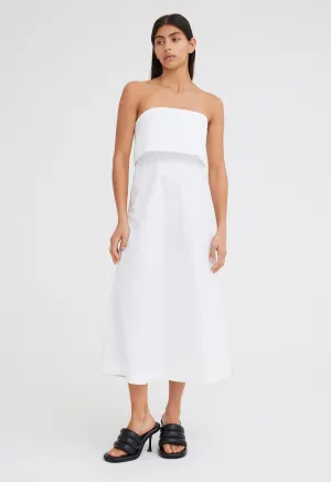 Enfield Cotton Strapless Dress - White
