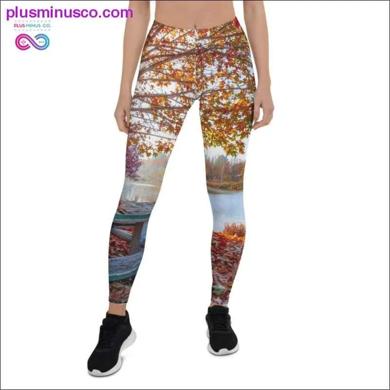 Fall leaves all over print Leggings