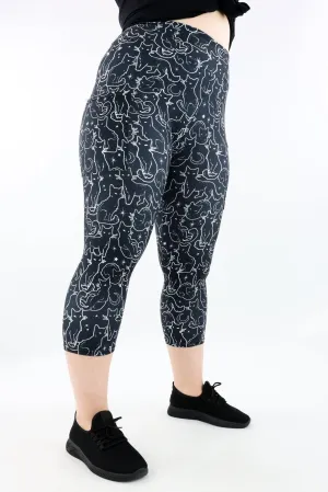 Familiar Cat - Casual - Capri Leggings - Pockets