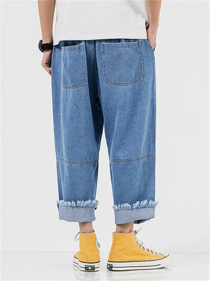 Fashion Drawstring Elastic-waist Wide-leg Pants