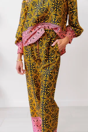 FATE Border Print Wide Leg