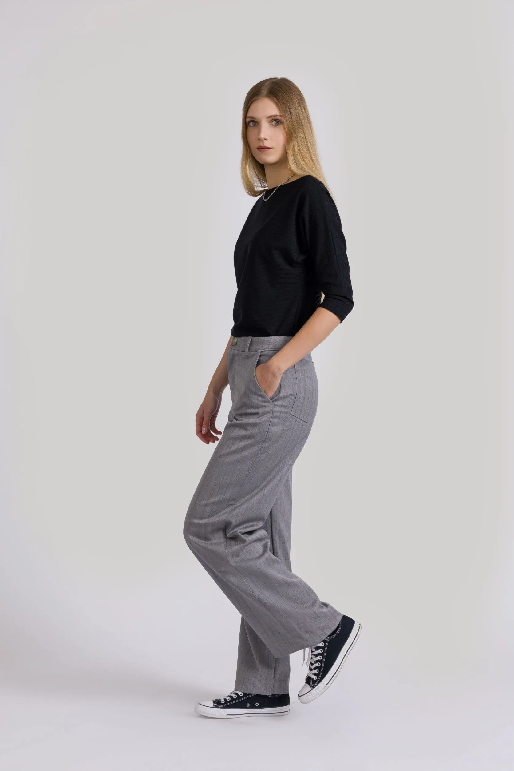 Gia Boat Neck Knit Top Black