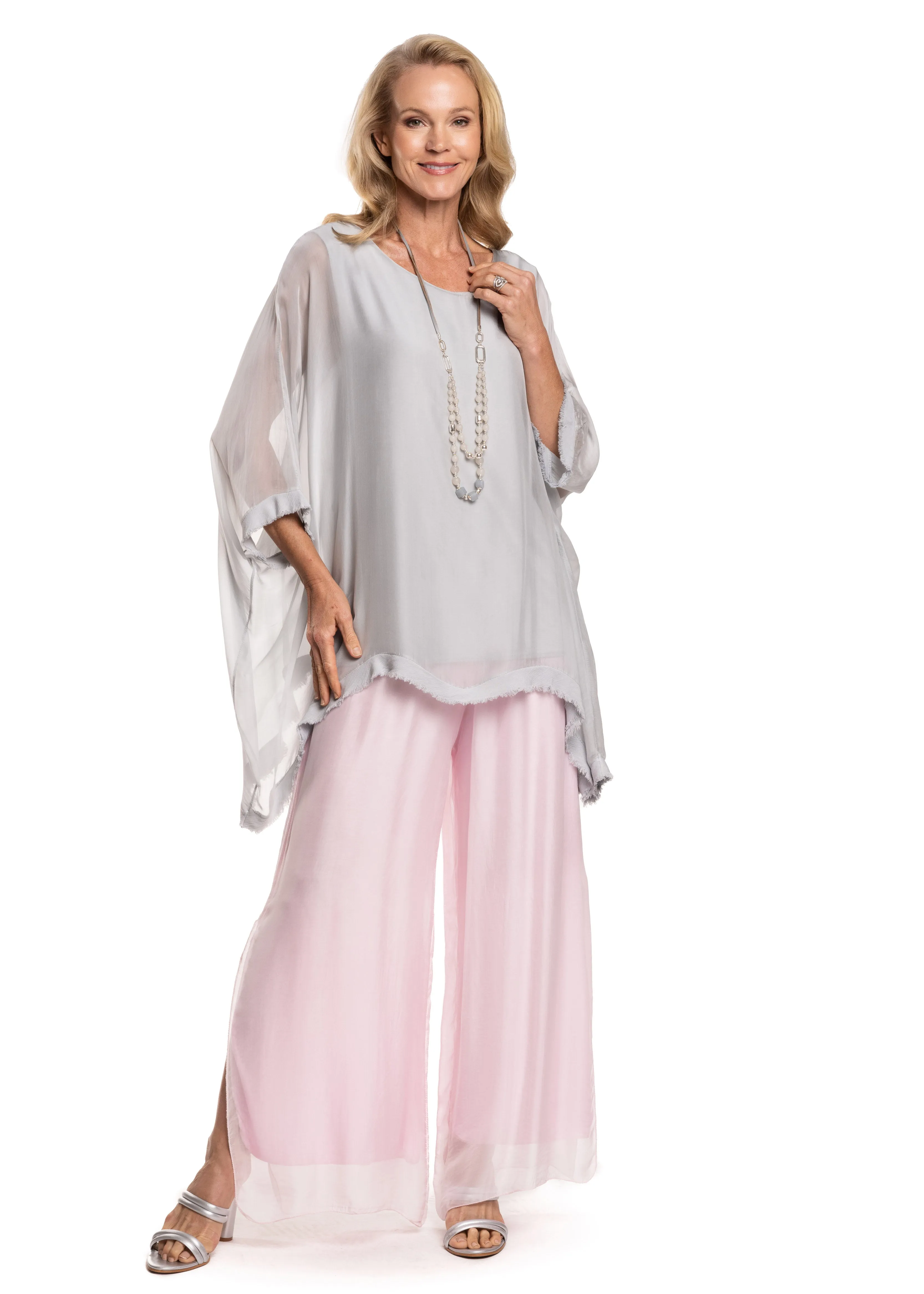 Gia Silk Pants in Tutu