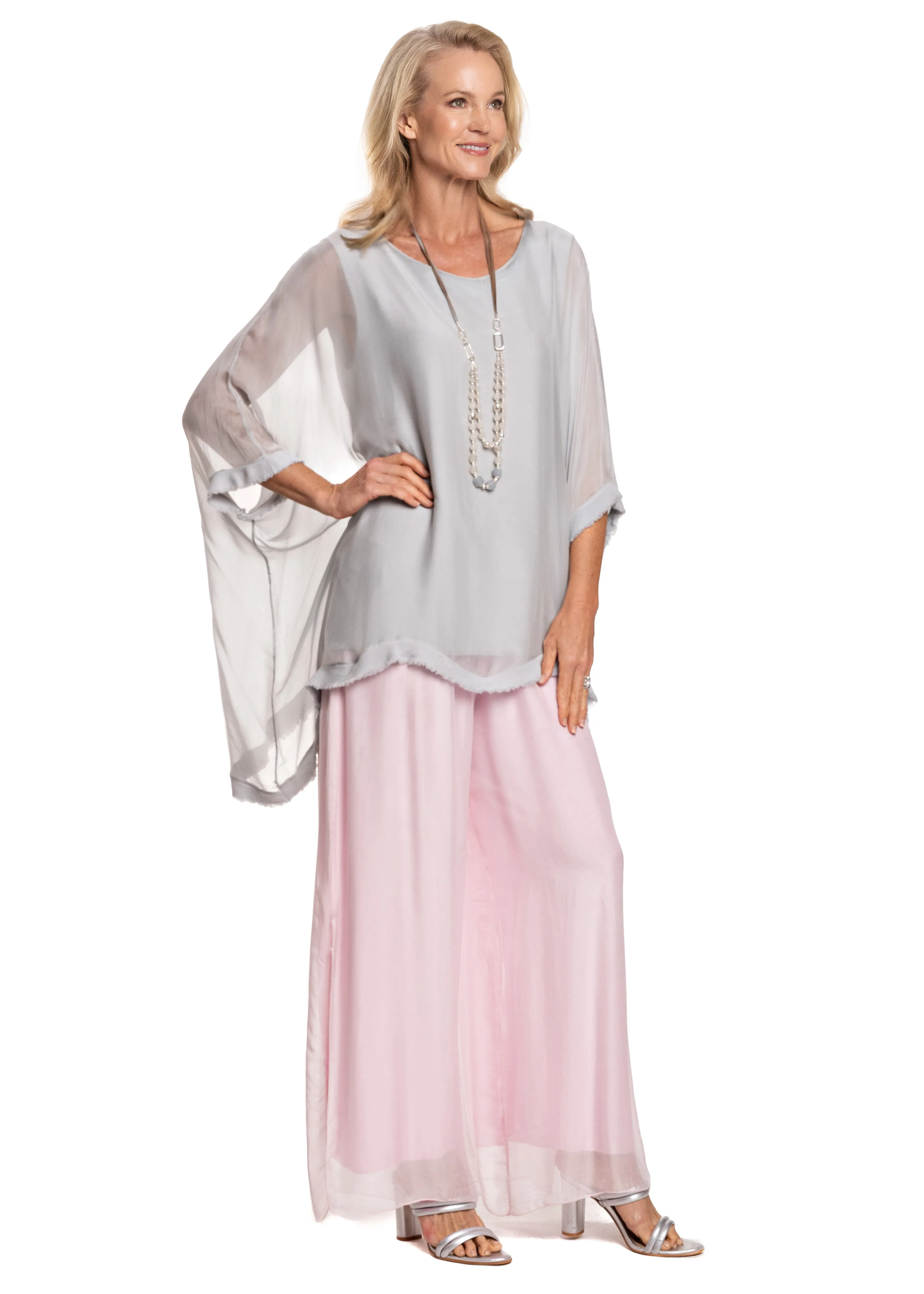 Gia Silk Pants in Tutu