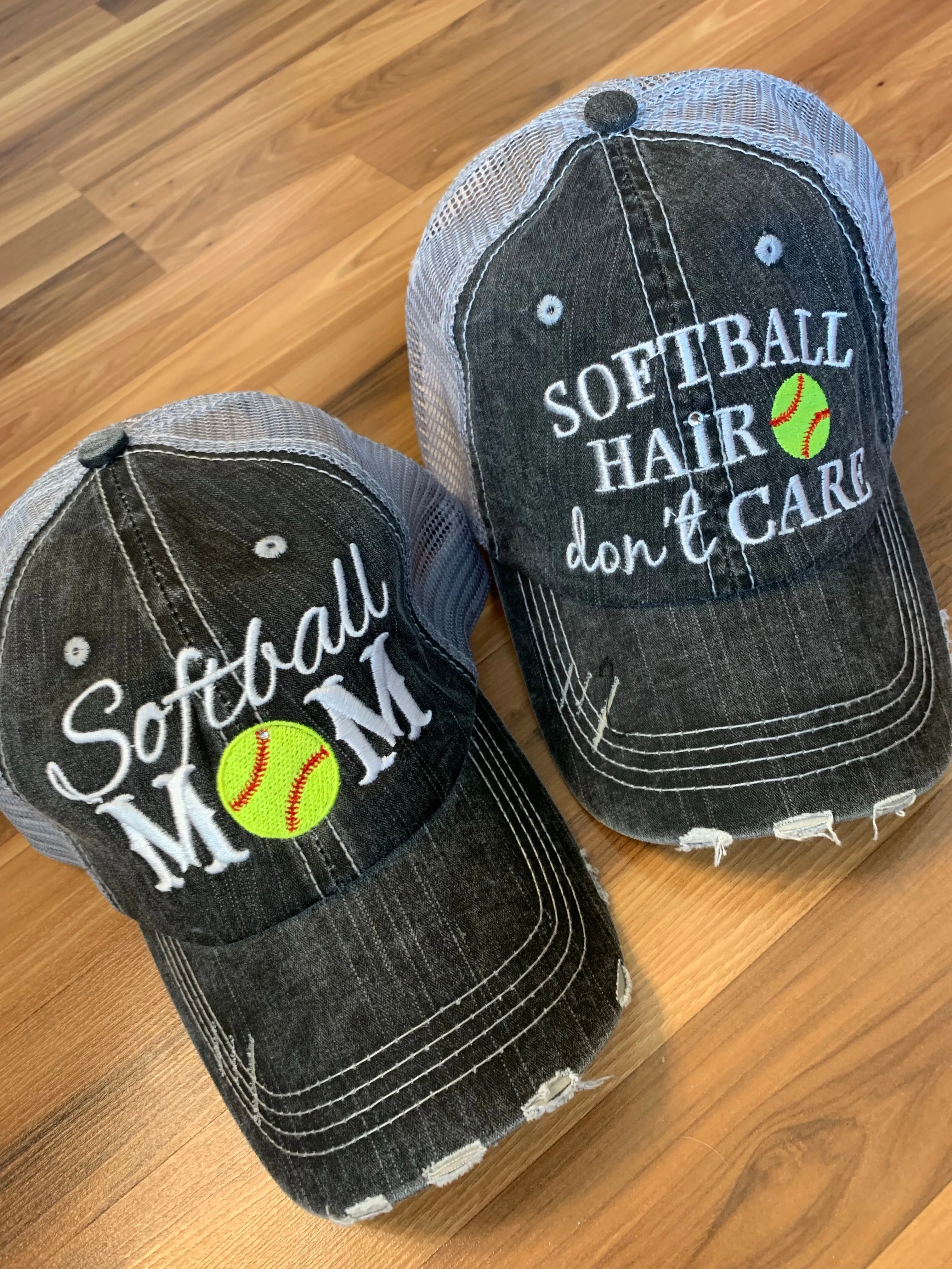 Golf hats Golf mom Golf hair dont care Embroidered personalized distressed trucker caps CUSTOMIZE name numbers BLING