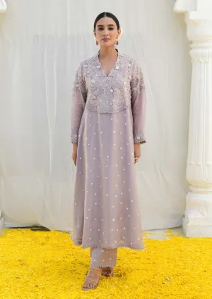 Gray reef frockstyle kurta and pants