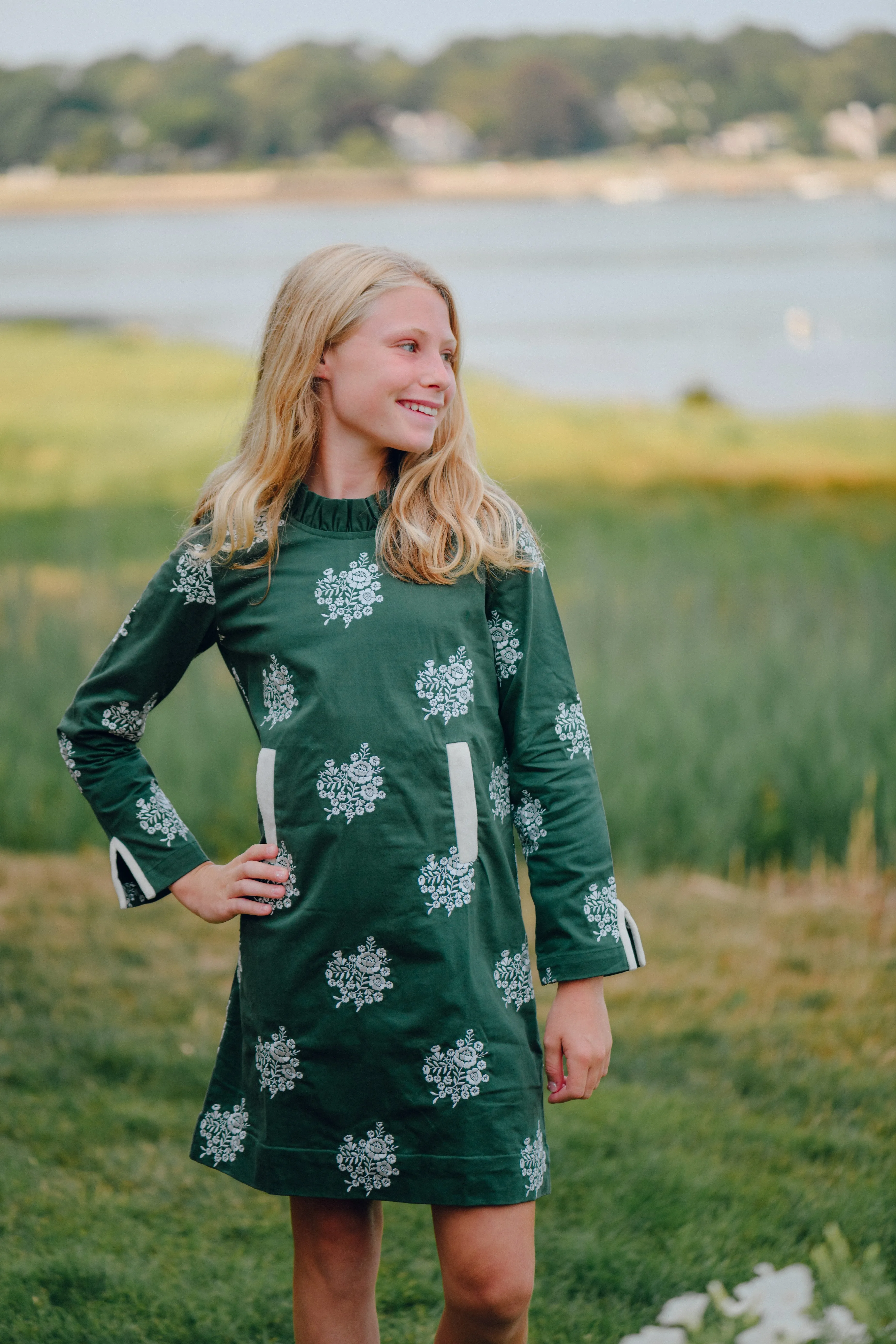 Green Floral Scarlett Dress