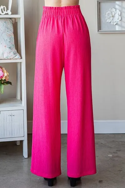 Hazel Blues® | Heimish Front Tie Pants with Paperbag Waistband