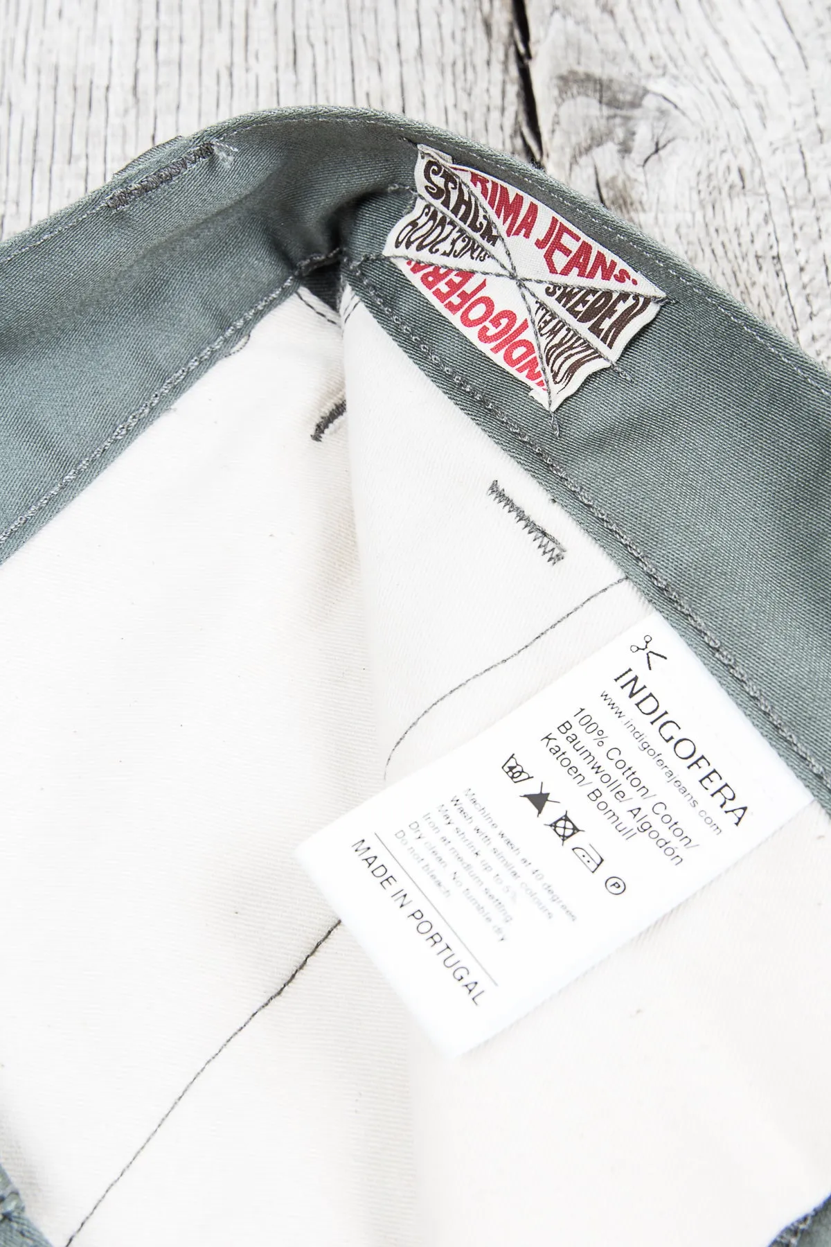 Indigofera Quinn Pants Bell Sateen Huey Green