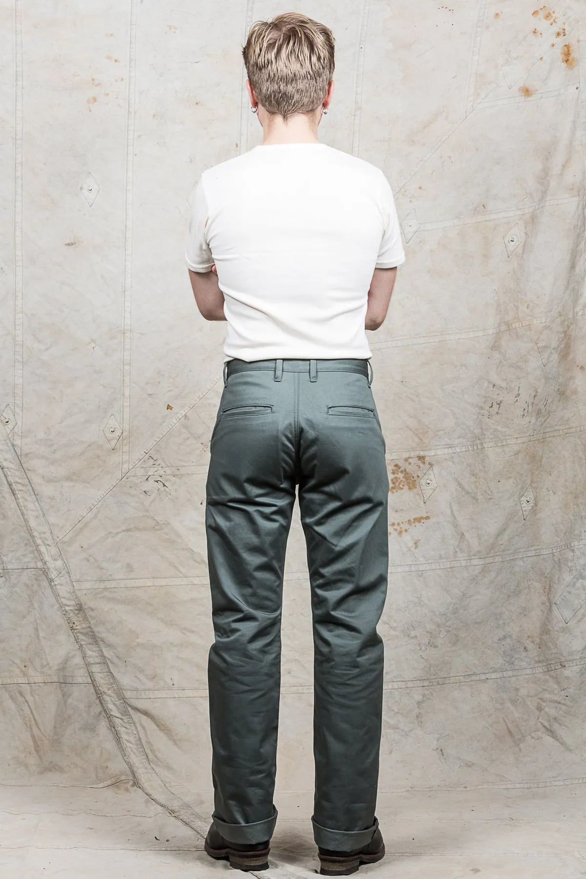 Indigofera Quinn Pants Bell Sateen Huey Green