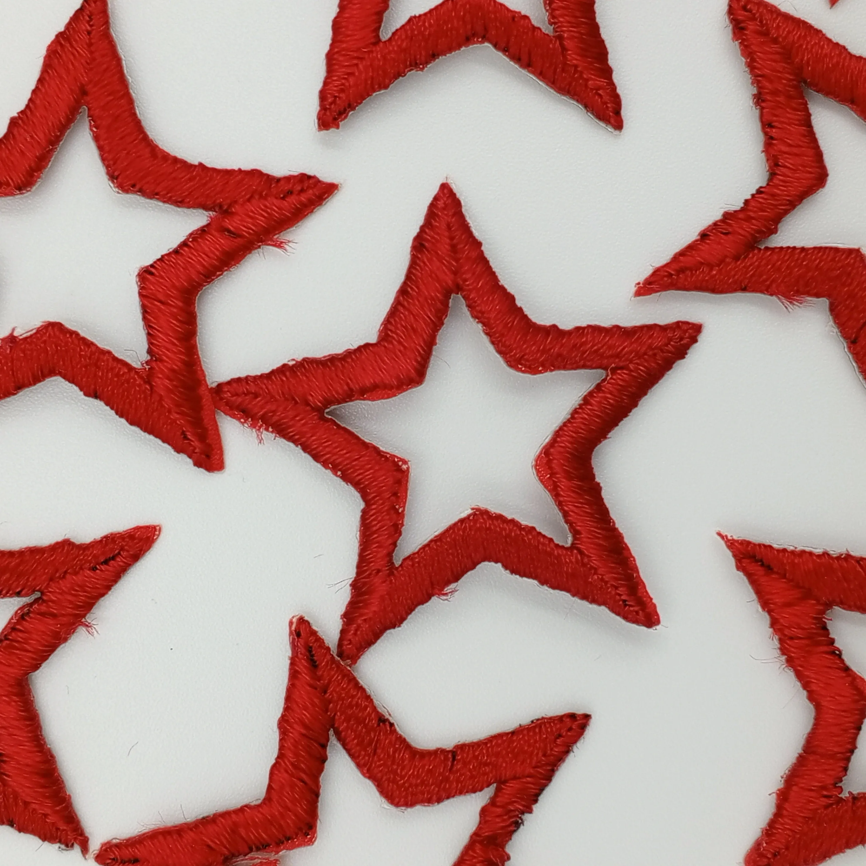 Iron on Red Stars Patches Celestial themed patch Star Outline Design Motif Star Symbol Embroidered Appliques for Decorative Accents #611