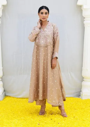 Ivory reef frockstyle kurta and pants