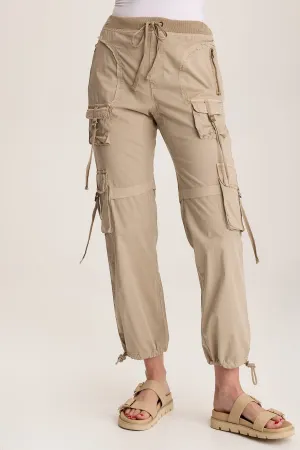 Jillit Poplin Cargo Jogger Crop Pant
