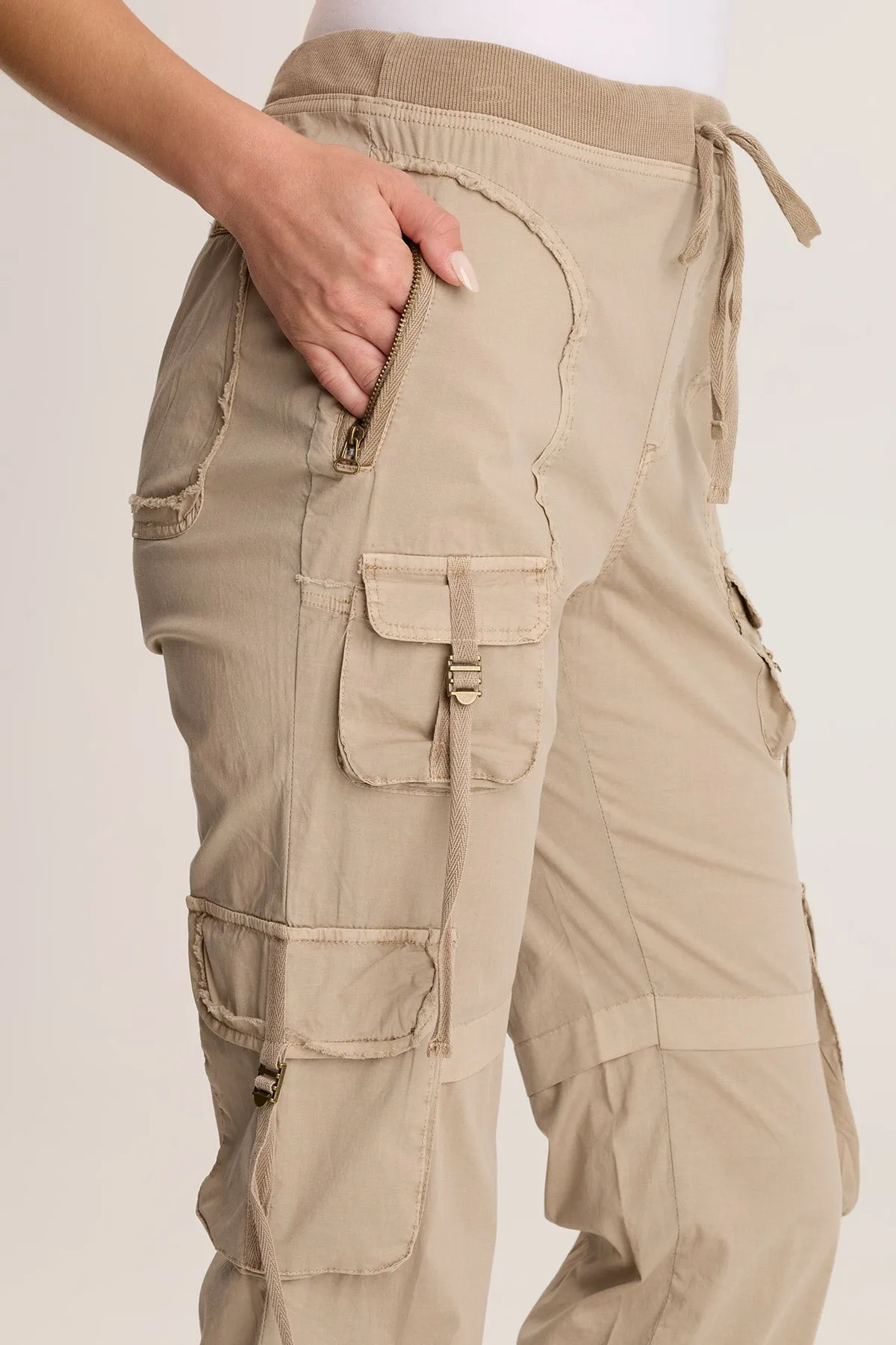 Jillit Poplin Cargo Jogger Crop Pant