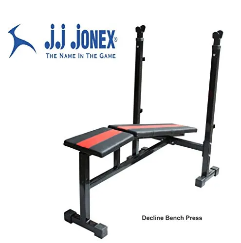 JJ Jonex 3 in 1 Bench for Multi-Functional Exercises (Incline, Decline & Flat) for Gym and Home Gym @ Kin Store