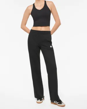 KEPLER WIDE LEG WAFFLE PANT BLACK