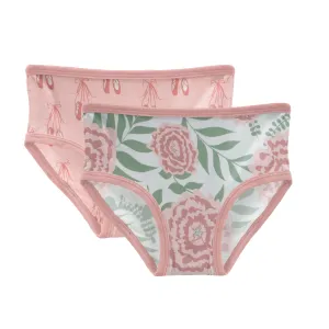 KicKee Pants Fresh Air Florist & Baby Rose Ballet Girls Underwear Set