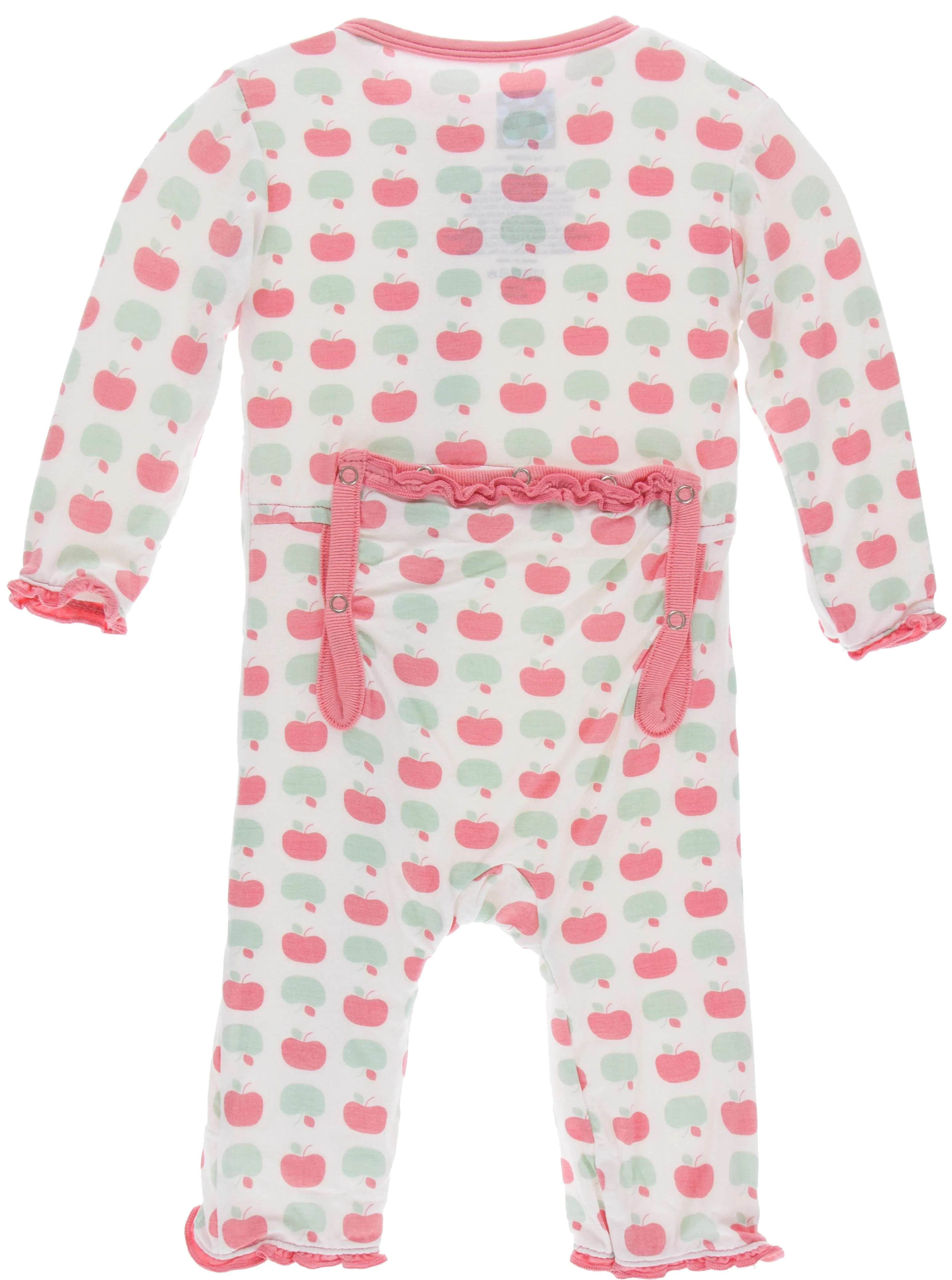 KicKee Pants Natural Apples Muffin Ruffle Coverall with Zipper