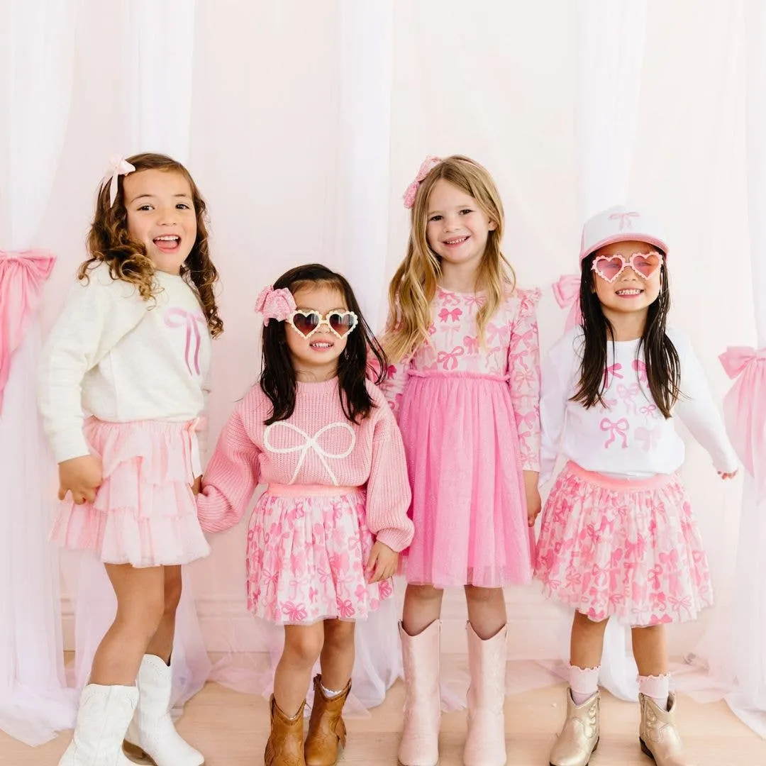 Kids Coquette Bow Patch Sweatshirt