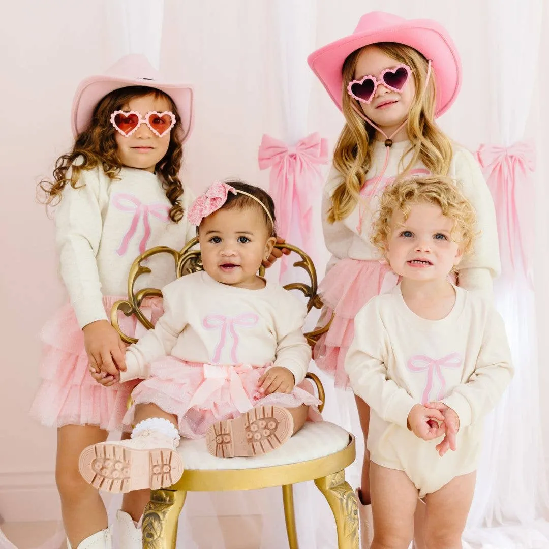 Kids Coquette Bow Patch Sweatshirt