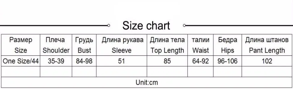 Knitted 3 Pieces Set Women Long Sleeve Tops and Pants Suits