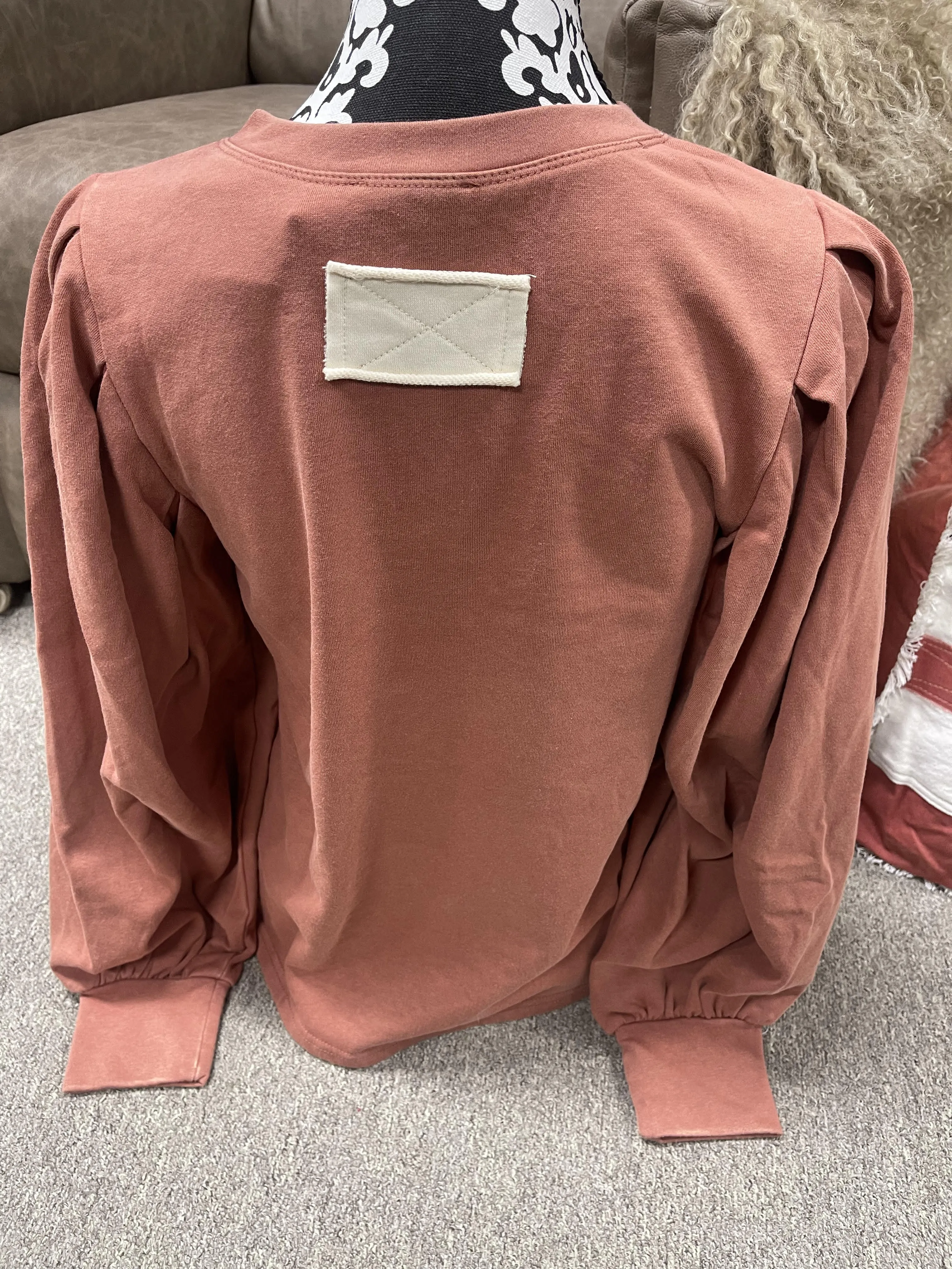 Lambert Flower Patch Sweatshirt - Rust