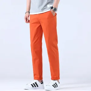 Leisure Pants for Men's Pure Cotton Elastic Waist Lightweight Business Elastic Versatile