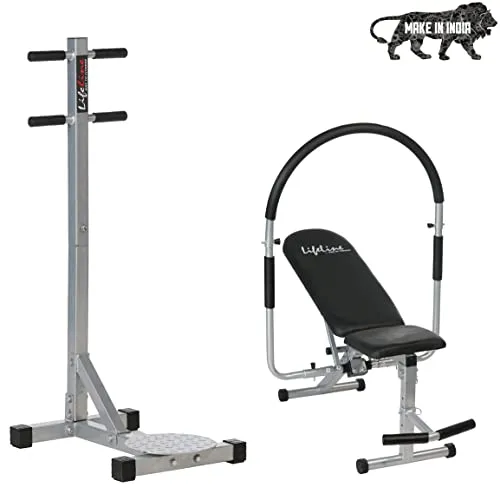 Lifeline LB-301 AB Care Bench (5 Adjustable Levels)/AB King Pro and IF-7123 Twister for Weight Loss, Home Gym Combo