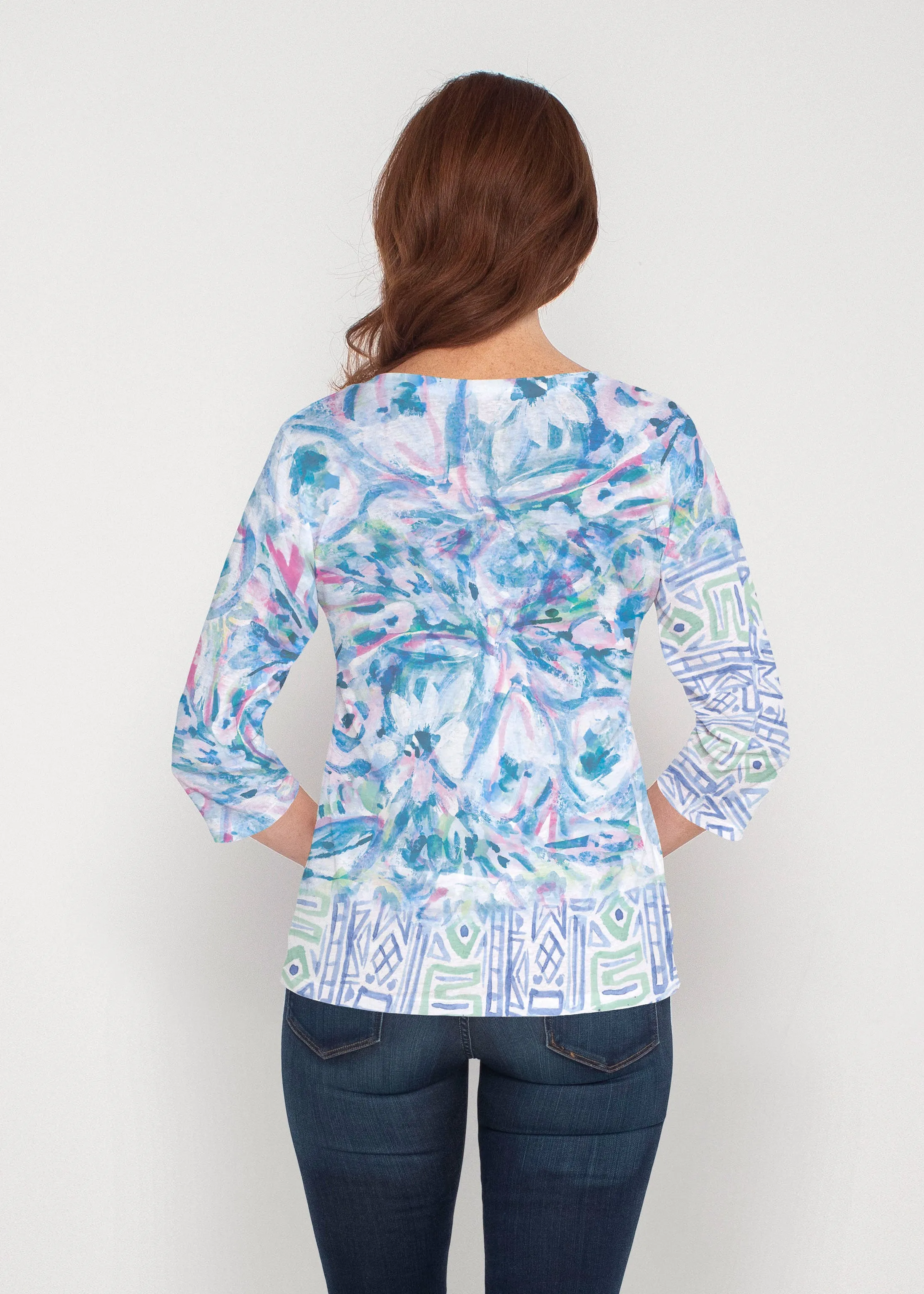 Lilly (17234) ~ Signature 3/4 Sleeve V-Neck Top