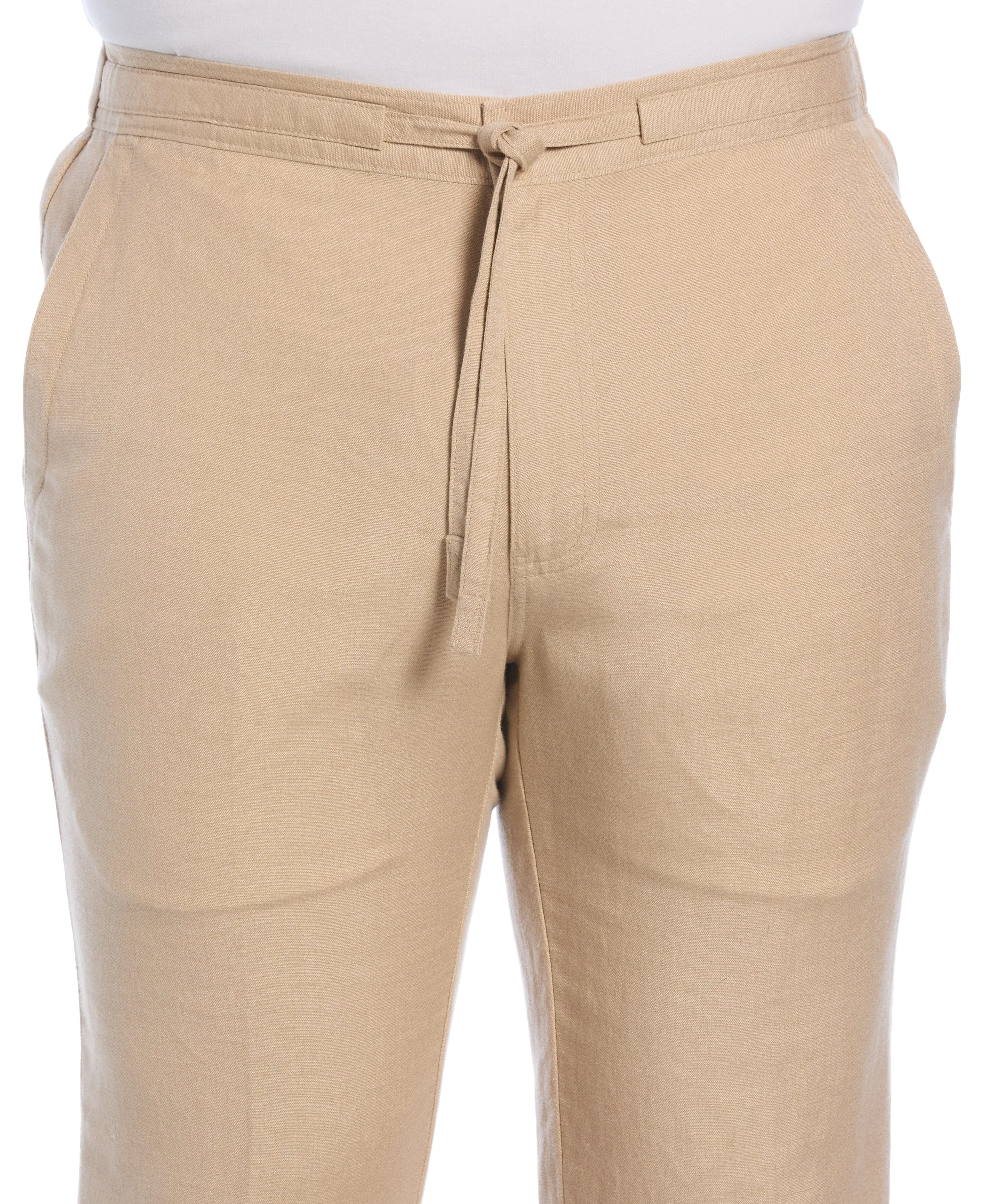 Linen Blend Core Drawstring Pant