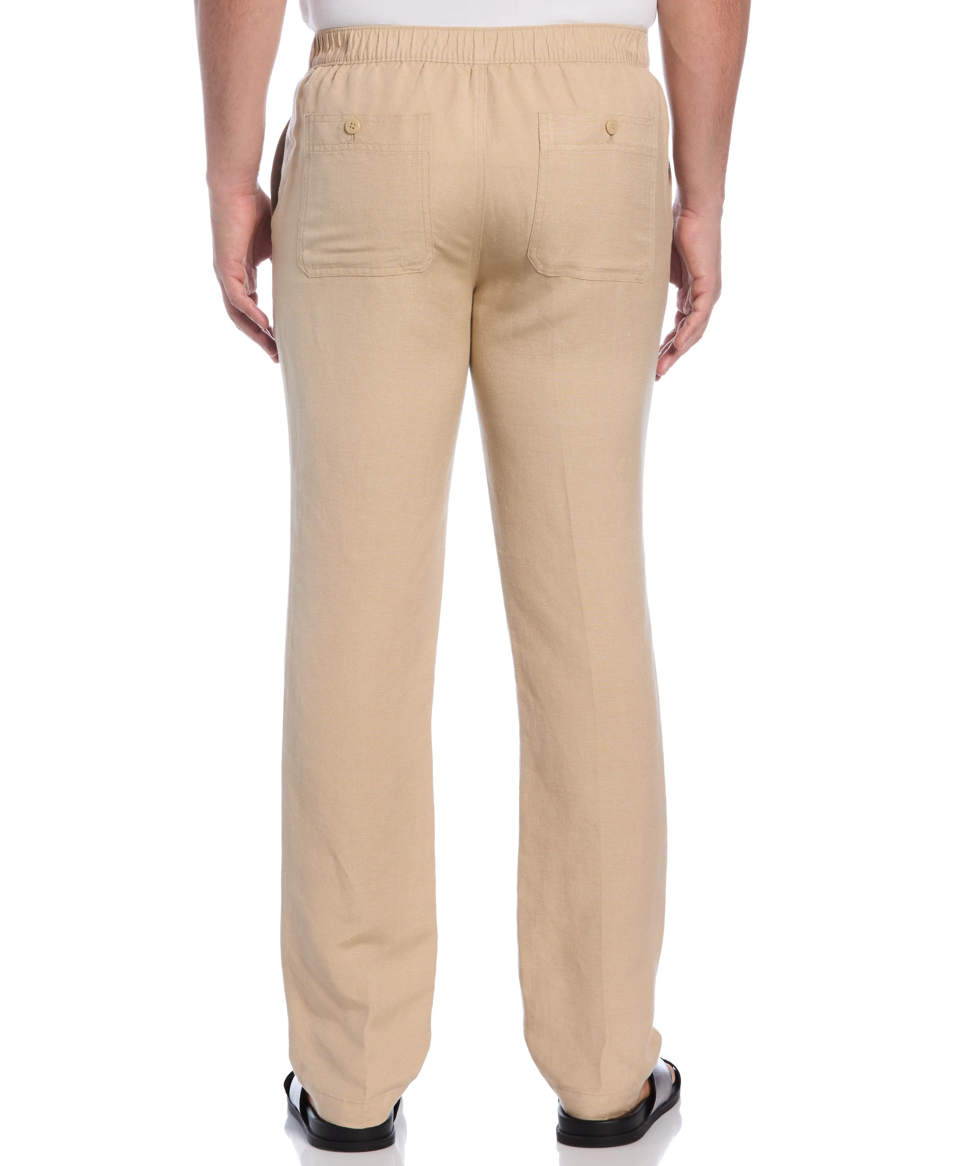 Linen Blend Core Drawstring Pant