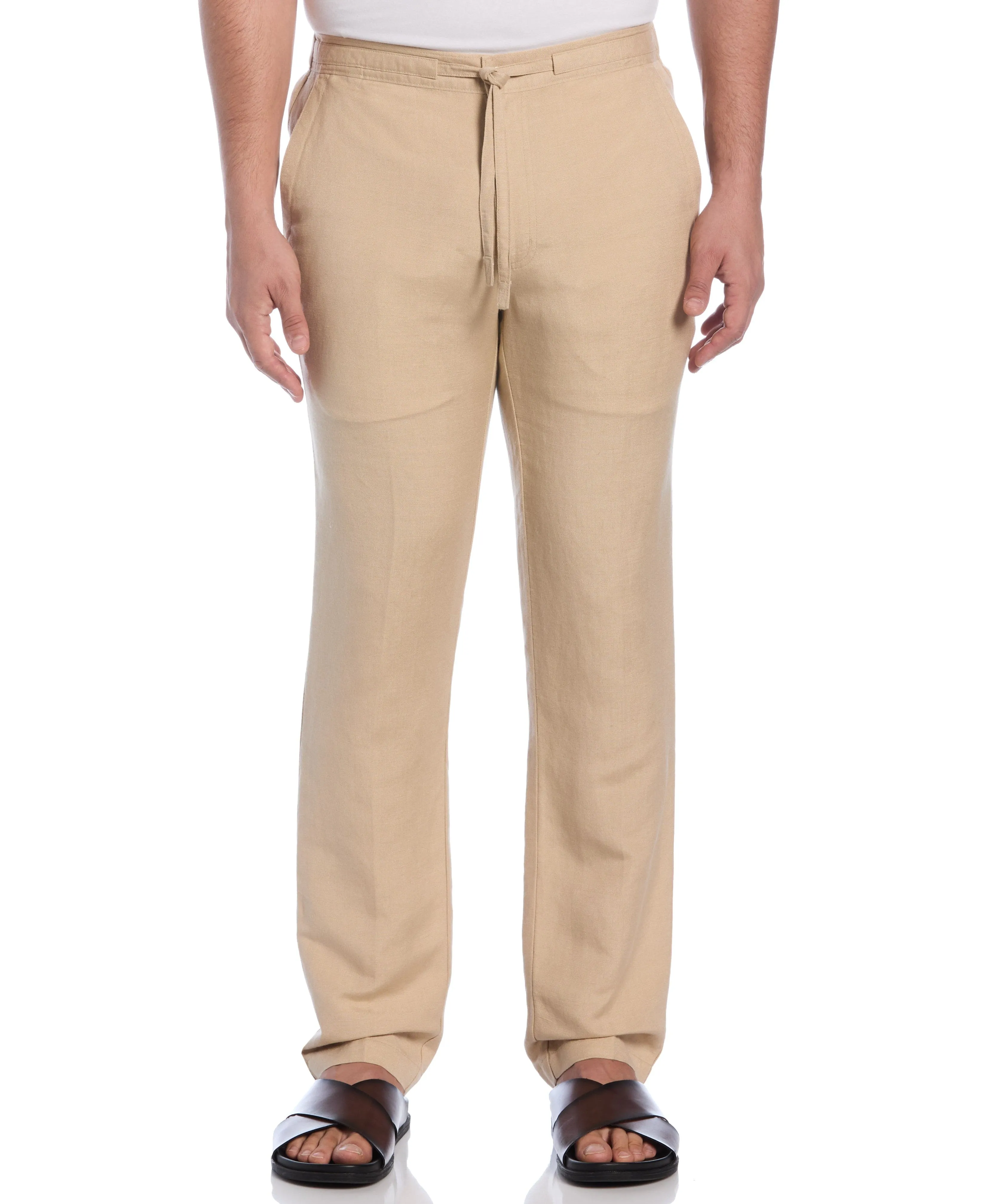 Linen Blend Core Drawstring Pant