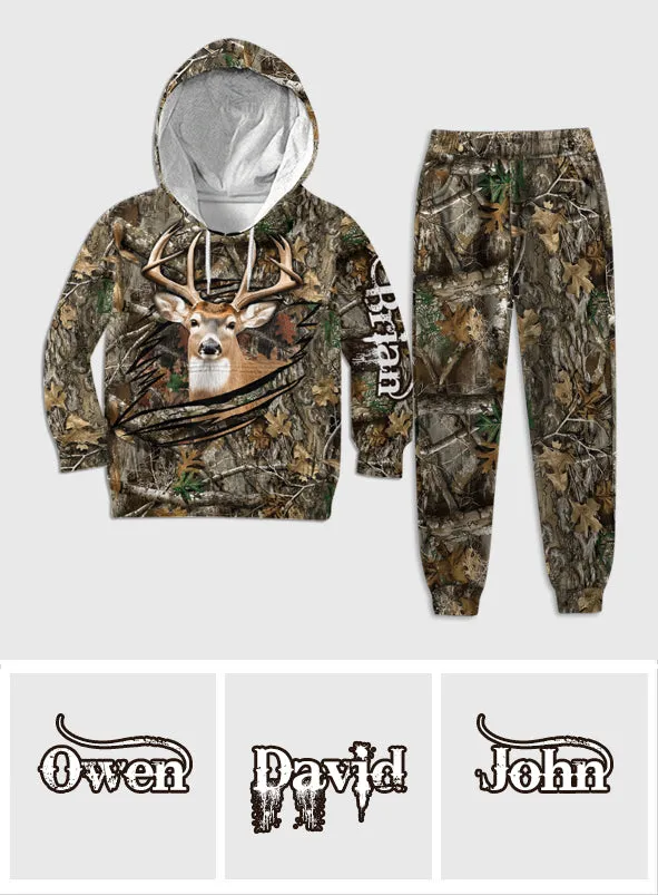 Love Hunting - Personalized Hunting Kid Hoodie & Kid Jogger Sweatpants