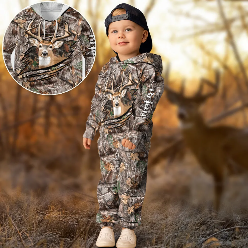 Love Hunting - Personalized Hunting Kid Hoodie & Kid Jogger Sweatpants