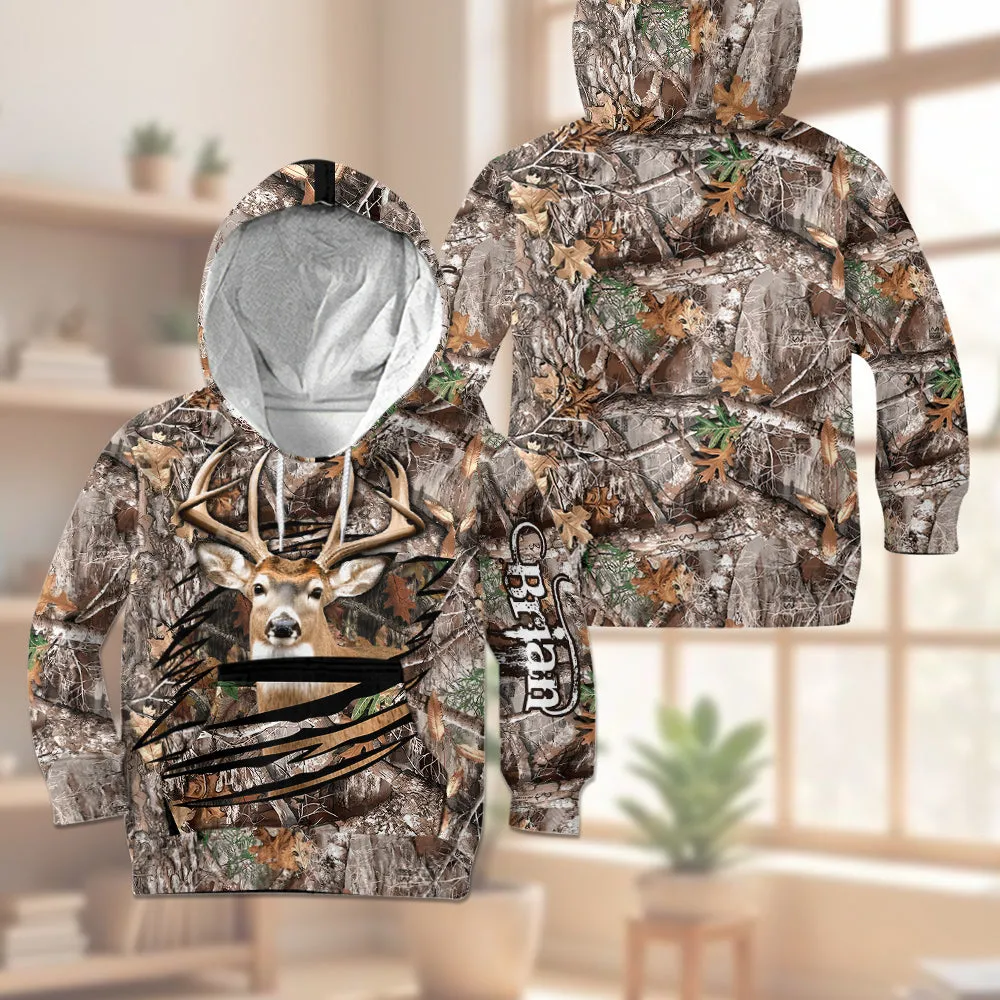 Love Hunting - Personalized Hunting Kid Hoodie & Kid Jogger Sweatpants