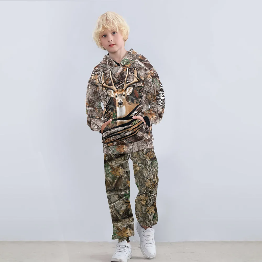 Love Hunting - Personalized Hunting Kid Hoodie & Kid Jogger Sweatpants