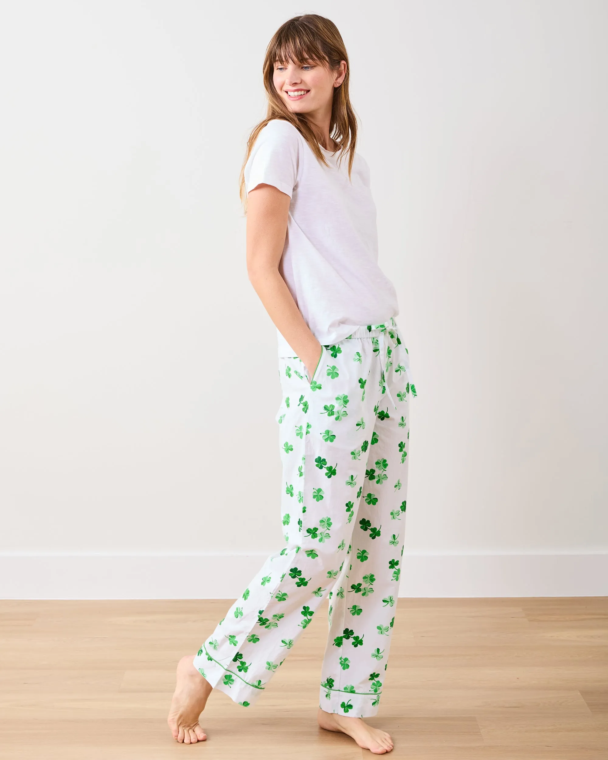 Lucky Clover - Petite PJ Pants - Cloud