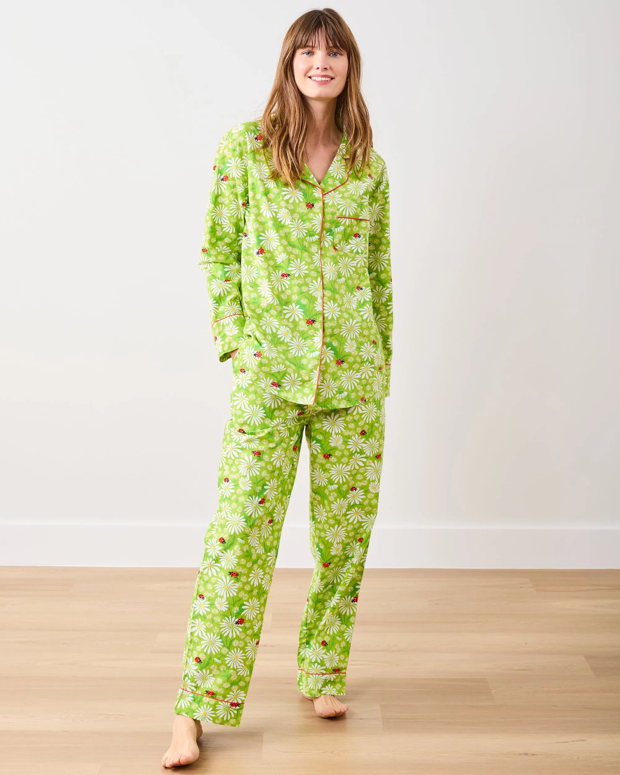 Lucky Daisy - Long PJ Set - Lime Twist