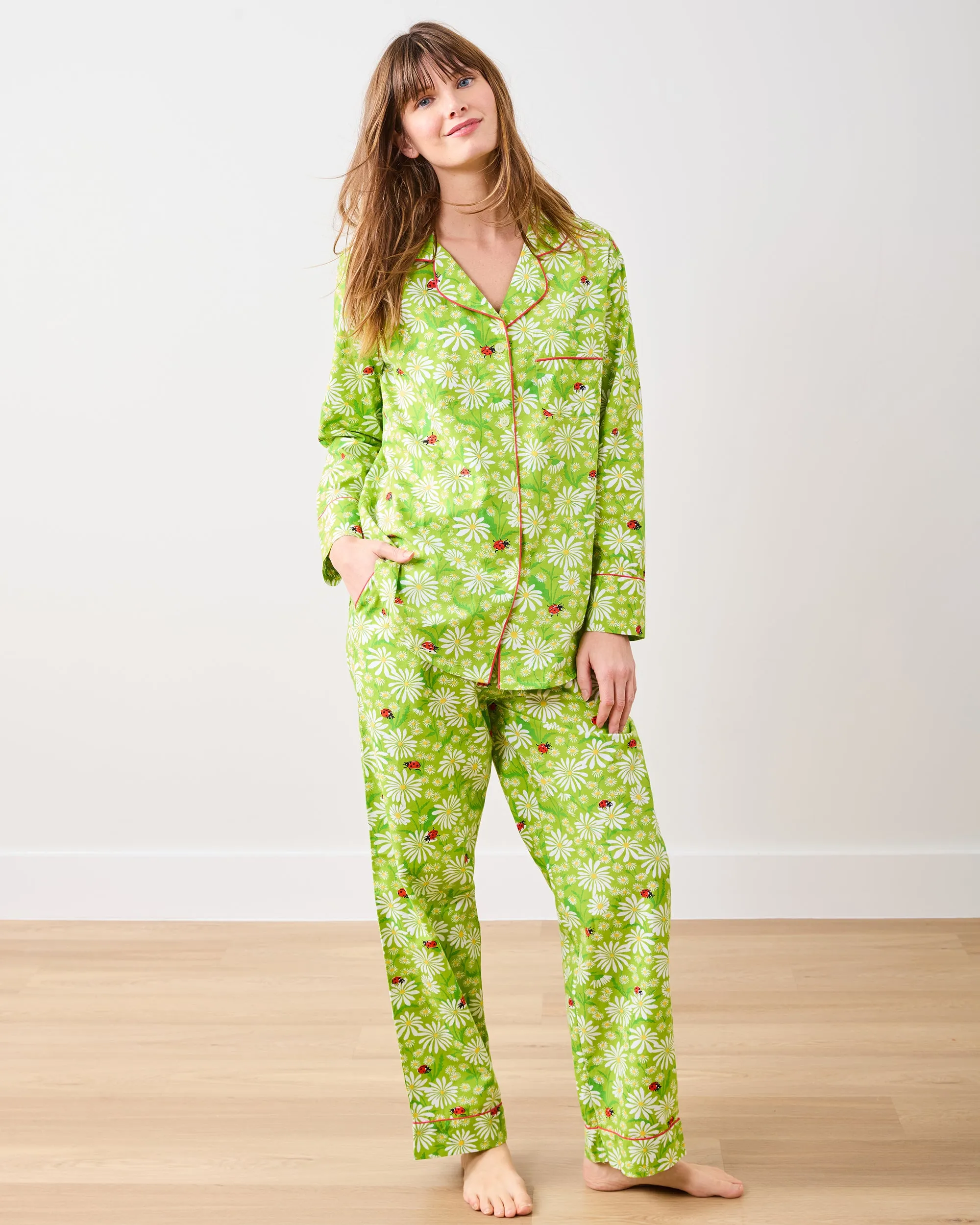 Lucky Daisy - Long PJ Set - Lime Twist