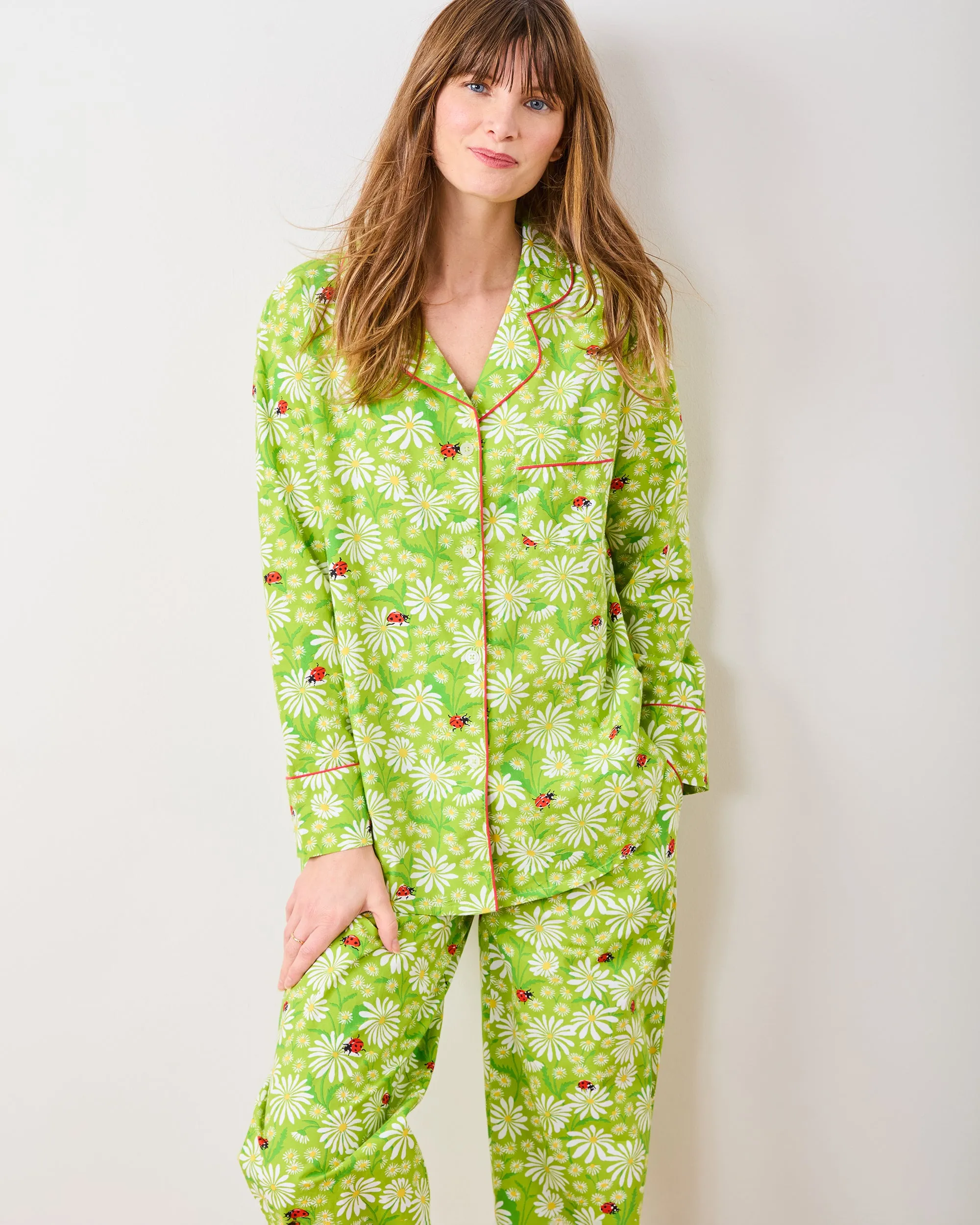 Lucky Daisy - Long PJ Set - Lime Twist